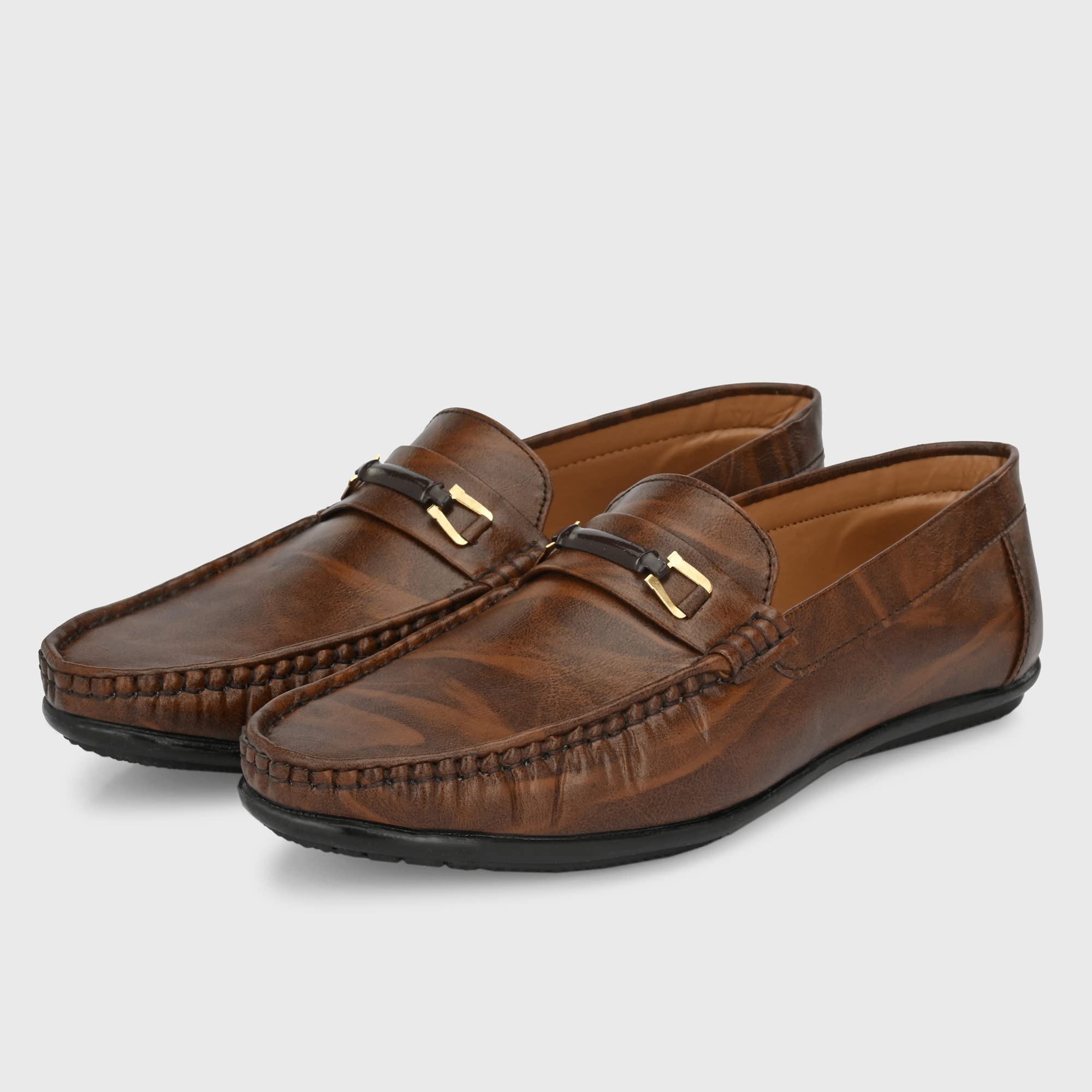 Loafer for Men | Stylish & Comfortable with Soft Cushioned Insole | Hand-Stitched Design for Trendy 9803-2_Brown_11