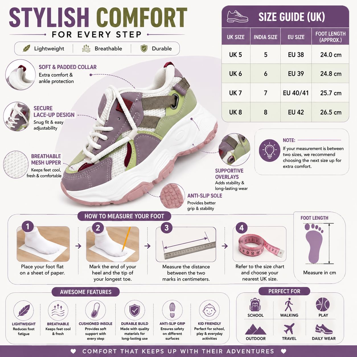 Women's Chunky Sneakers Casual Walking Shoes Breathable Mesh Lace Up Platform Sports Shoes Lightweight Fashion Running Gym Shoes White