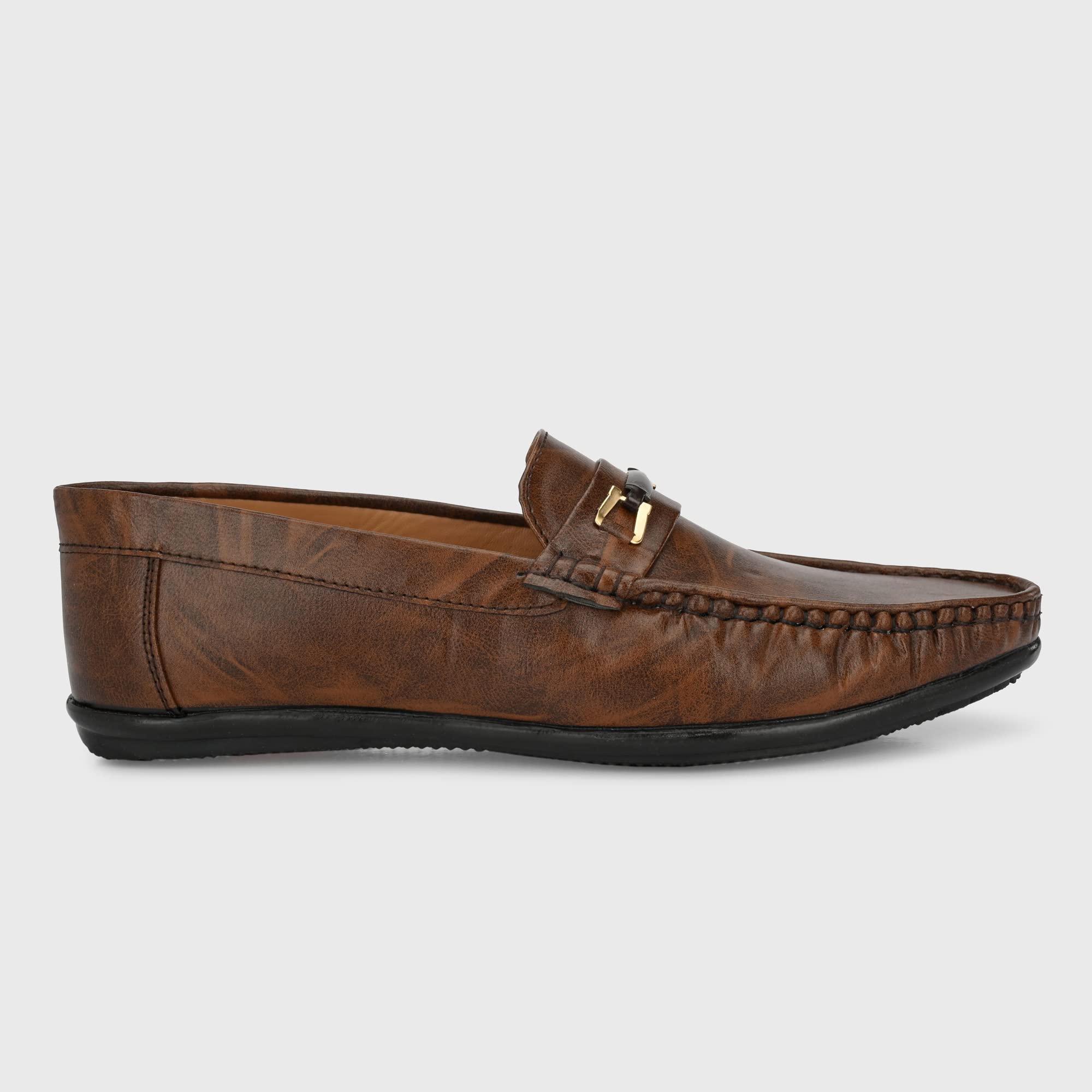 Loafer for Men | Stylish & Comfortable with Soft Cushioned Insole | Hand-Stitched Design for Trendy 9803-2_Brown_11