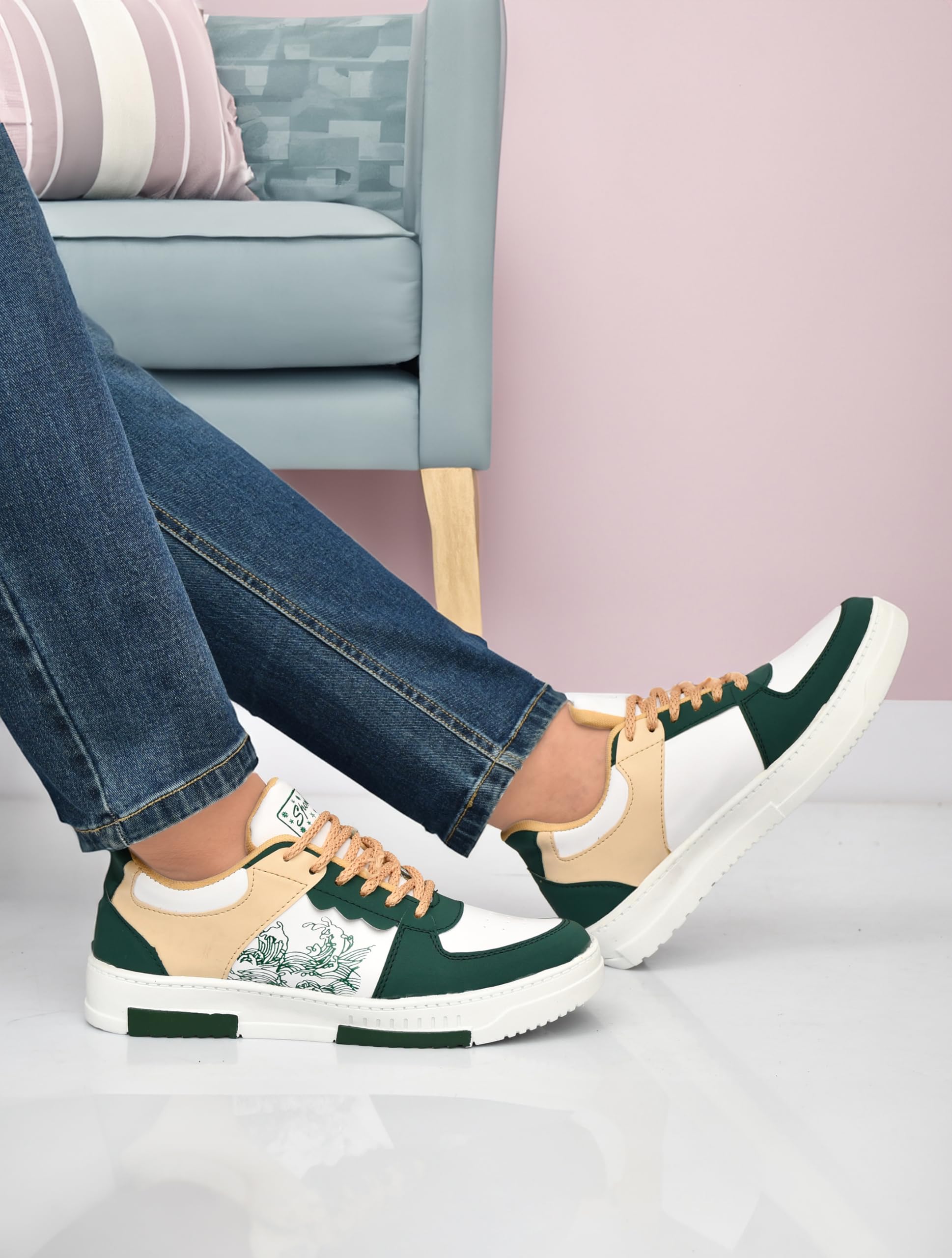 Men Casual Sneakers | Lightweight Walking Shoes | Breathable Comfortable | Fashion Footwear (SP_SUNMI_Multi_Color_010)