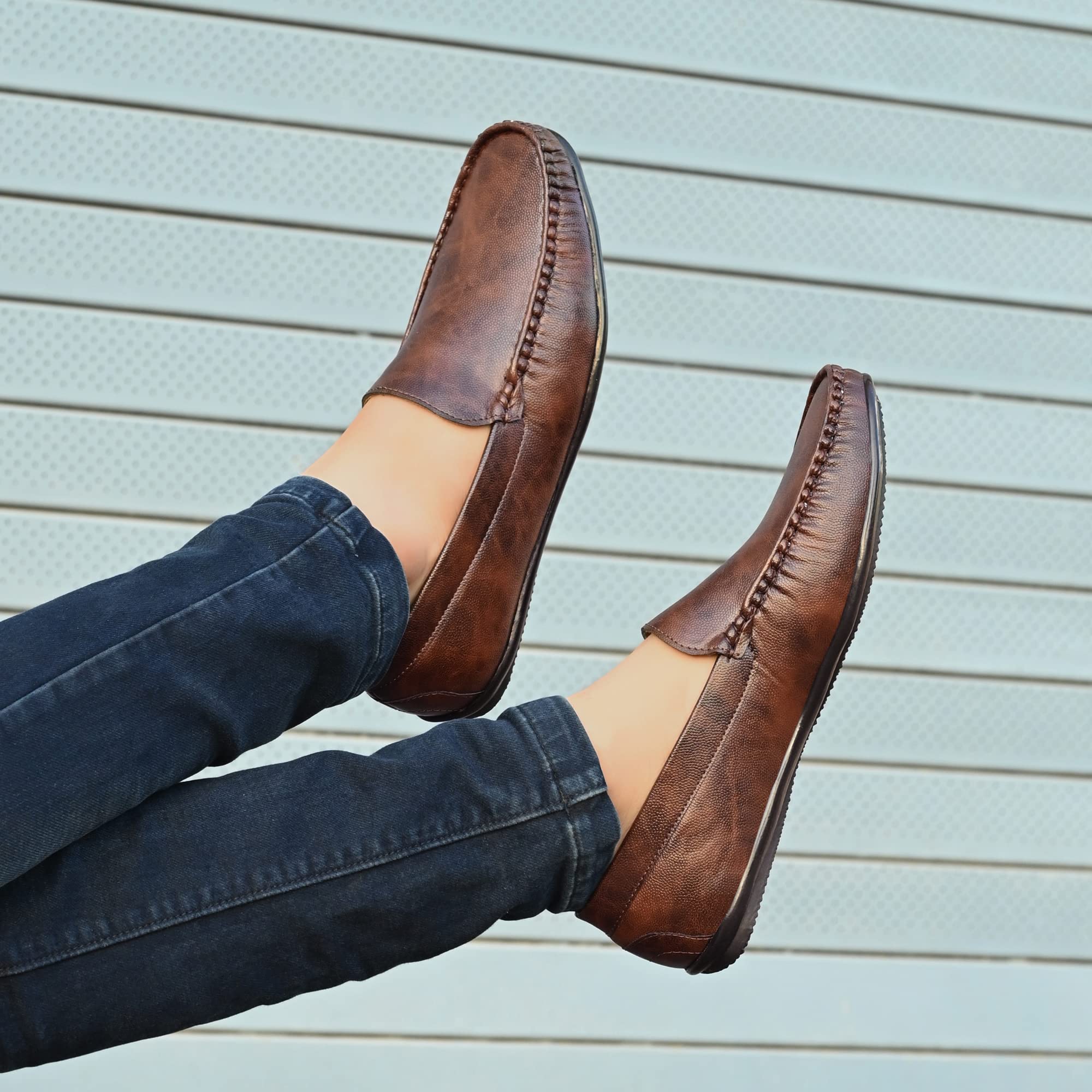 Men's 8242 Brown Loafers_9 UK (8242-4)