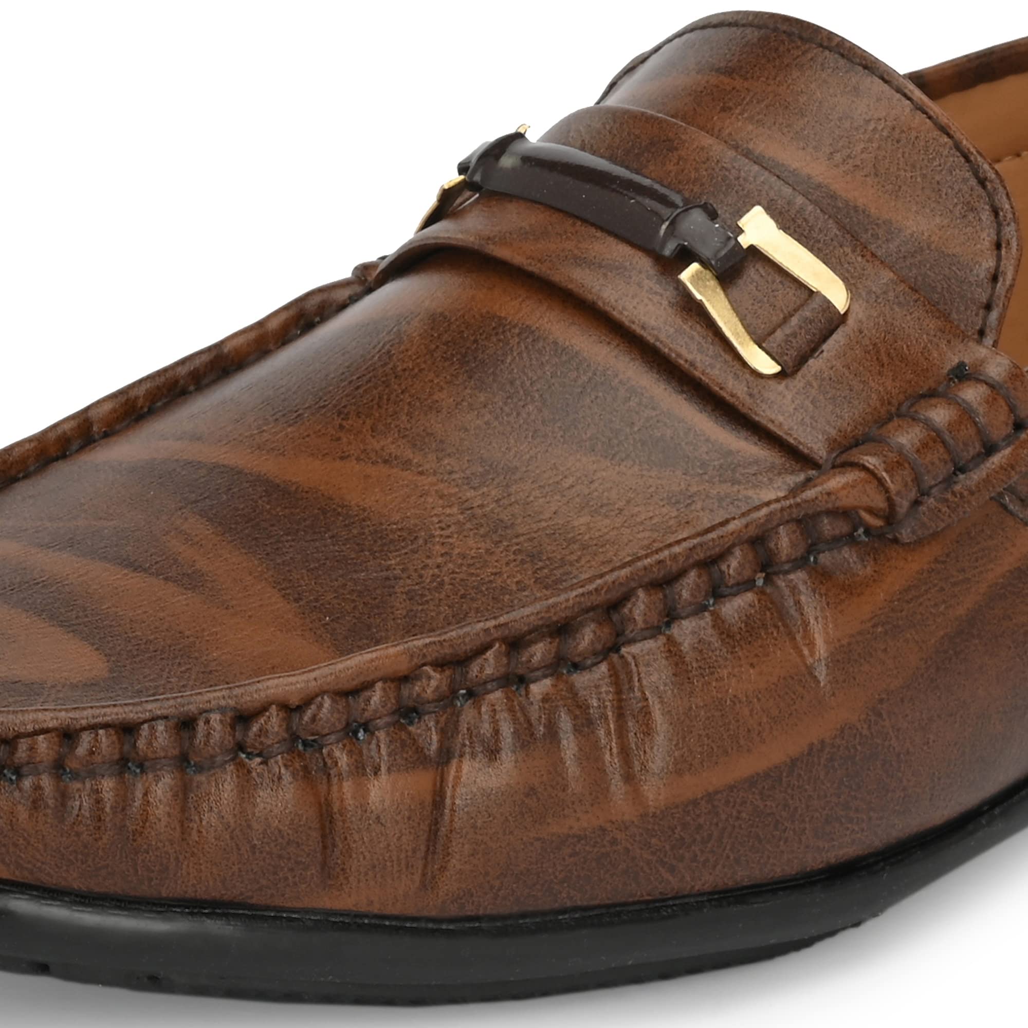 Loafer for Men | Stylish & Comfortable with Soft Cushioned Insole | Hand-Stitched Design for Trendy 9803-2_Brown_11