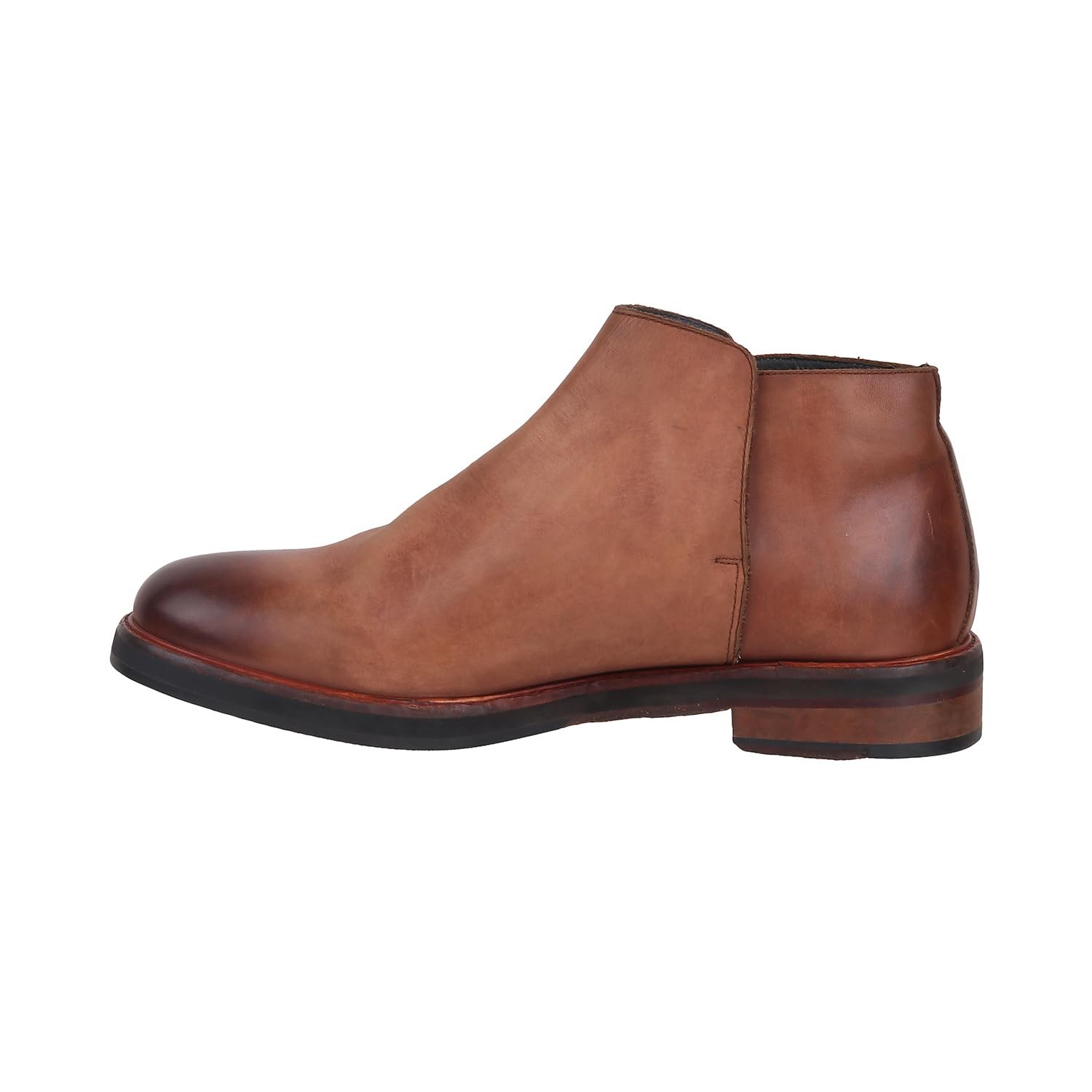 Big Size Wide Width Soft Leather Tan Casual Shoes for Men